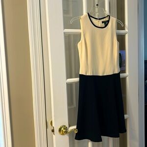 Ralph Lauren petite dress. Black and cream. Size 2P.